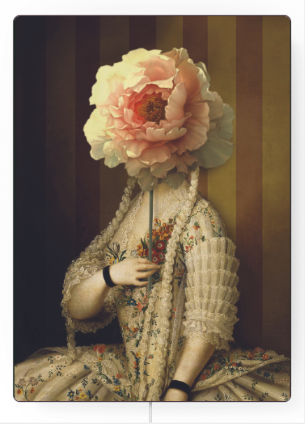 'Girl With Peony’ by Andy Zig | Art Panel